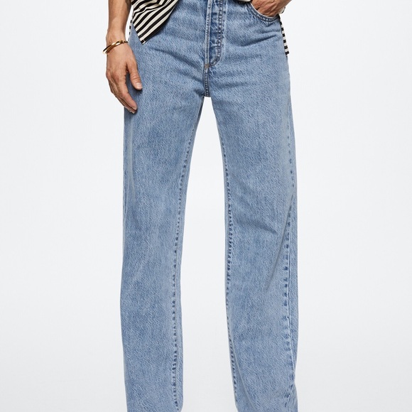 Mango high-rise wide leg jeans size 6 - Picture 3 of 4